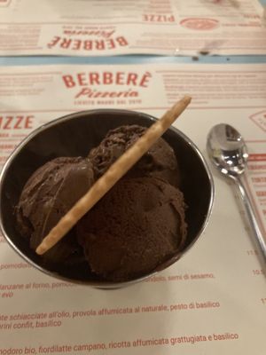 Chocolate sorbet   at Berberè in Florence