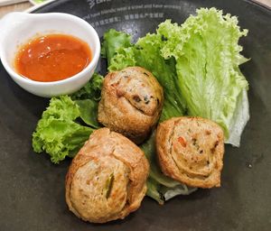 Vegan fried Yong Tau Foo, very flavourful highly recommend at BMS Organics - Southkey in Johor Bahru
