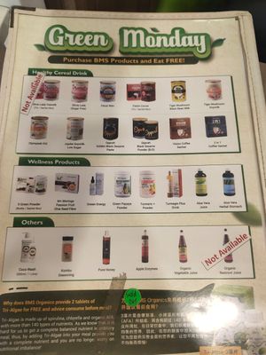 Buy Green Monday product and get free meal at BMS Organics - Southkey in Johor Bahru