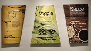 Healthier ingredients - grape seed oil, organic vegetables and organic soya sauce at BMS Organics - Southkey in Johor Bahru