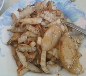 rice cakes with veggies at Happy Family III in Monterey Park