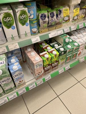 Plant milks and cooking creams at Agraria Koper in Portoroz