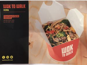 Menu front at Wok to Walk in Rome