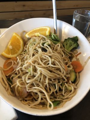 Veggie chow mein at Ryce in Crested Butte