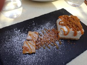 Cashew cheesecake  at Cavo Bistrot in Cagliari