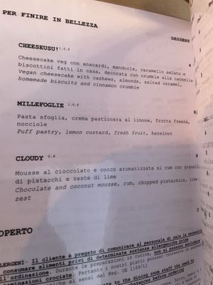 Dessert at Cavo Bistrot in Cagliari