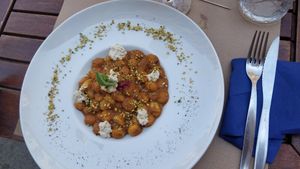 Gnocchi with ricotta and pesto at Cavo Bistrot in Cagliari