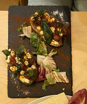 Bruschettone. Must try! at Cavo Bistrot in Cagliari