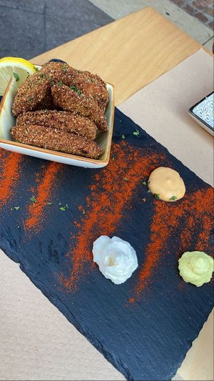 Mushroom nuggets, soo good at Cavo Bistrot in Cagliari