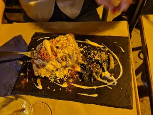 Vegan potato dish at Cavo Bistrot in Cagliari