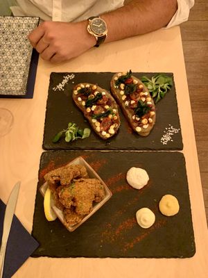 Starters at Cavo Bistrot in Cagliari