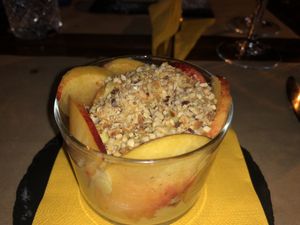 Millefoglie alle pesche at Cavo Bistrot in Cagliari