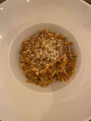 Pates typique de Sardaigne revisitées en vegan at Cavo Bistrot in Cagliari