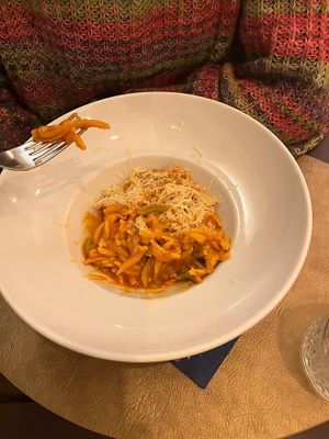 Saffron pasta at Cavo Bistrot in Cagliari