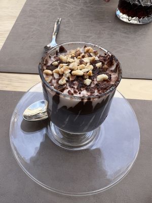 Marocchino with nuts  at Cavo Bistrot in Cagliari