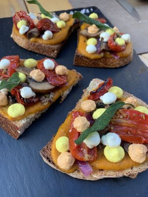 bruschetta   at Cavo Bistrot in Cagliari