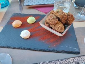 Mushroom croquettes at Cavo Bistrot in Cagliari