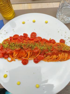 Chilli spaghetti  at Cavo Bistrot in Cagliari