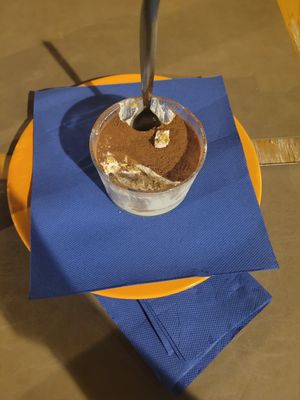 Vegan tiramisu (WOWWWWW) at Cavo Bistrot in Cagliari