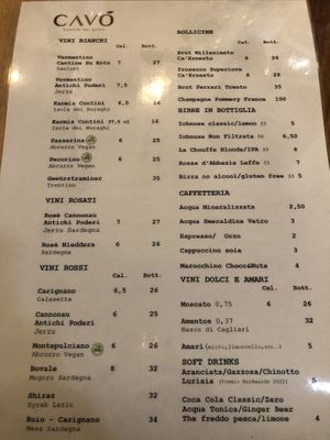 Drinks   at Cavo Bistrot in Cagliari