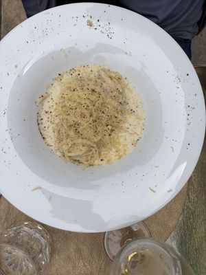 spaghetti cashew e pepe  at Cavo Bistrot in Cagliari