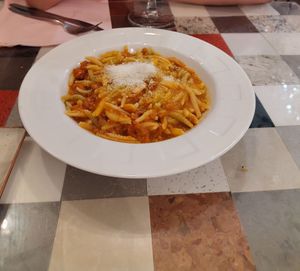Sardinische Pasta (eine Art Bolognese) at Cavo Bistrot in Cagliari