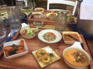 business lunch option - tapas like 6 dishes  at Cavo Bistrot in Cagliari