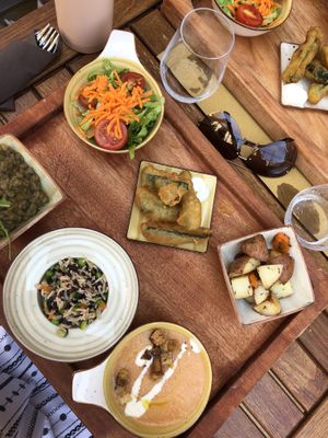 The platter which lets you try many different things from the specials. at Cavo Bistrot in Cagliari