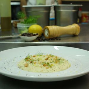 Coffee & lemon risotto *gluten free at Cavo Bistrot in Cagliari
