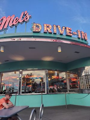 Outside at Universal Studios - Mel's Drive-In in Orlando