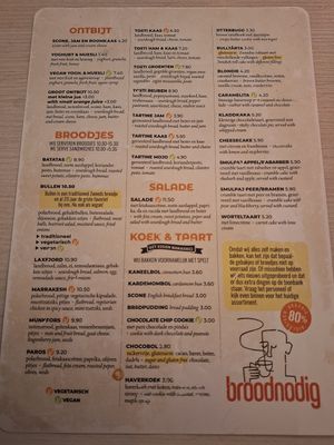 Menu jan 2025 at Broodnodig in Utrecht