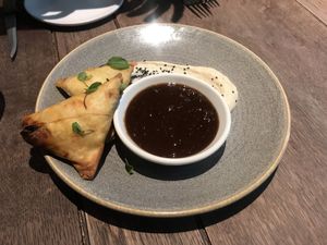 Indian Spiced Samosas  at The Oakwood in Alderley Edge