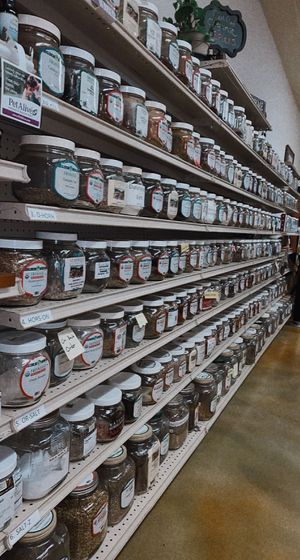 Bulk Wall of Herbs and Spices at Health Habit in Valley Springs