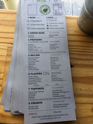 I was happy the sauce choices were clearly labeled!  at Taichi Bubble Tea in Irondequoit