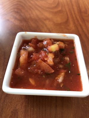 Fresh salsa  at Señor G's in Playa Del Rey