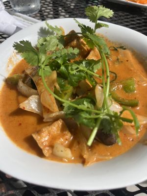 Red curry with tofu   at Taste in Gainesville