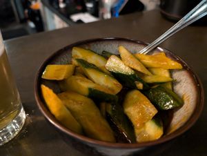 Spicy (and very garlicky) cucumbers at DanDan Rittenhouse in Philadelphia
