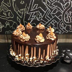 Almond Mocha Cake on rotation at Table Top Cafe in Edmonton