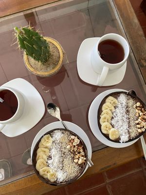 Chocolate smoothie bowl  at Squeeze Me in Arugam Bay