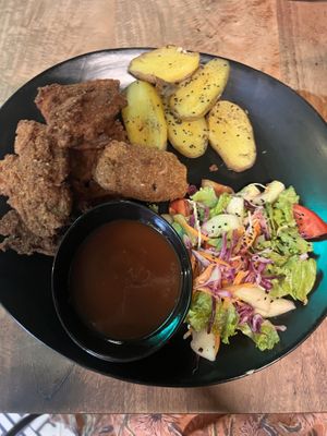 Jackfruit Fish and Chips  at Squeeze Me in Arugam Bay