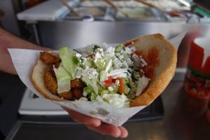 Vegan falafel kebab (big) at Berliner Gemüse Döner in Saarbrucken