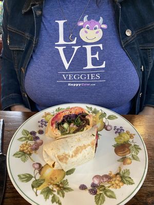 Seitan wrap at Cosmic Kitchen in Plymouth