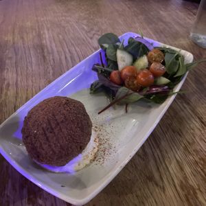 The famed vegan scotch egg   at Cosmic Kitchen in Plymouth