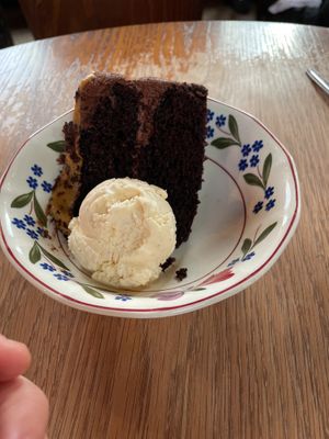 Salted caramel cake  at Cosmic Kitchen in Plymouth