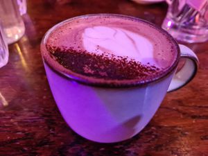 Hot chocolate at Cosmic Kitchen in Plymouth