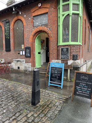 It’s a converted chapel  at Cosmic Kitchen in Plymouth