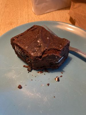 Oreo brownie that I took home with me.  at Cosmic Kitchen in Plymouth