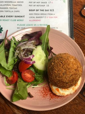 Scotch egg before we devoured it! at Cosmic Kitchen in Plymouth