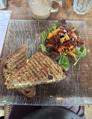 Vegan toastie!  at Cosmic Kitchen in Plymouth