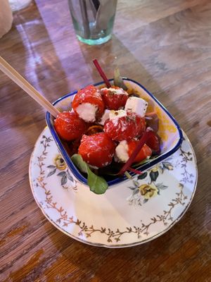 Feta stuffed peppers special  at Cosmic Kitchen in Plymouth